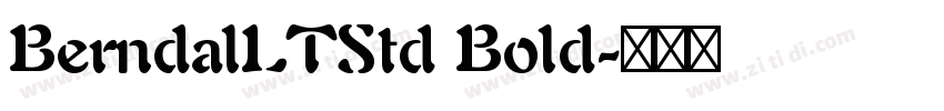BerndalLTStd Bold字体转换